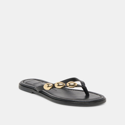 Juny Black Leather Sandals | Dolce Vita