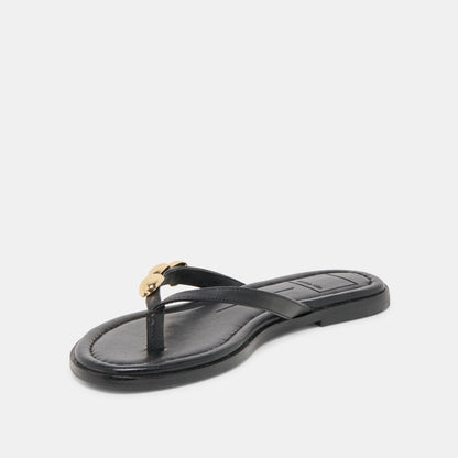Juny Black Leather Sandals | Dolce Vita
