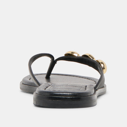 Juny Black Leather Sandals | Dolce Vita