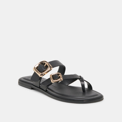 Shore Black Leather Sandals | Dolce Vita