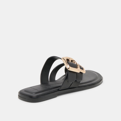 Shore Black Leather Sandals | Dolce Vita