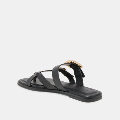 Shore Black Leather Sandals | Dolce Vita