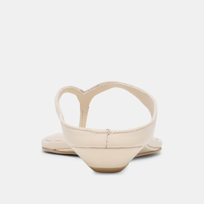 GIZEL Bone Leather Thong Square-Toe Sandals | Dolce Vita