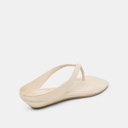 GIZEL Bone Leather Thong Square-Toe Sandals | Dolce Vita