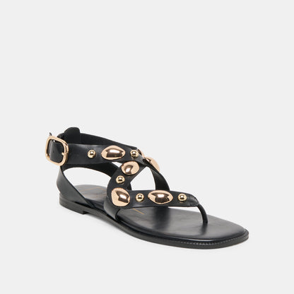 Jayde Black Leather Sandals | Dolce Vita
