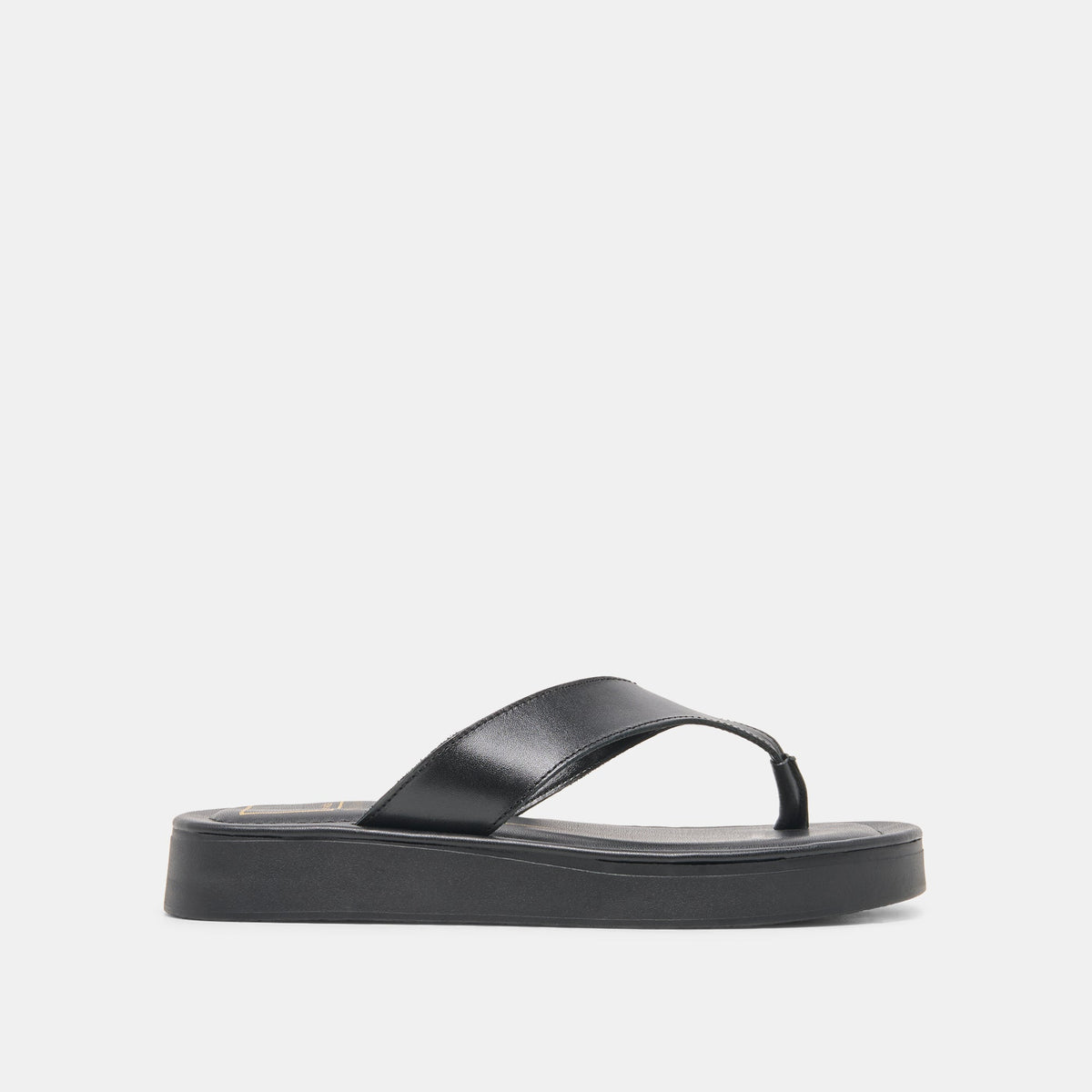 BLAYZE Black Leather Platform Flip-Flop Sandals | Dolce Vita