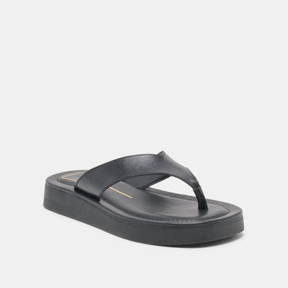 BLAYZE Black Leather Platform Flip-Flop Sandals | Dolce Vita