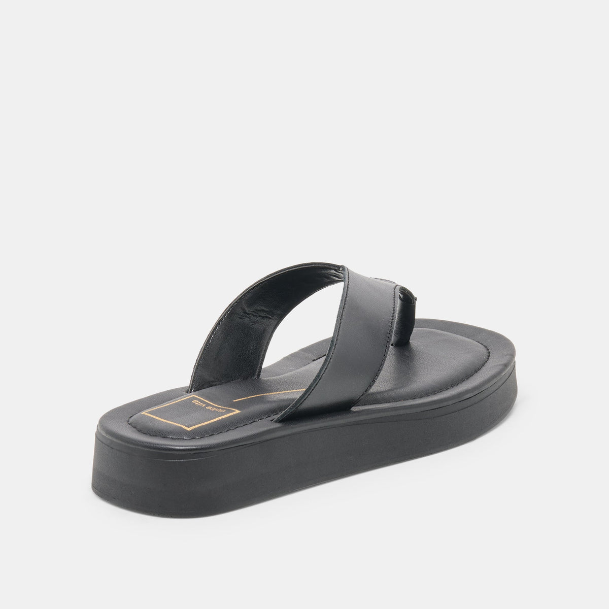 BLAYZE Black Leather Platform Flip-Flop Sandals | Dolce Vita