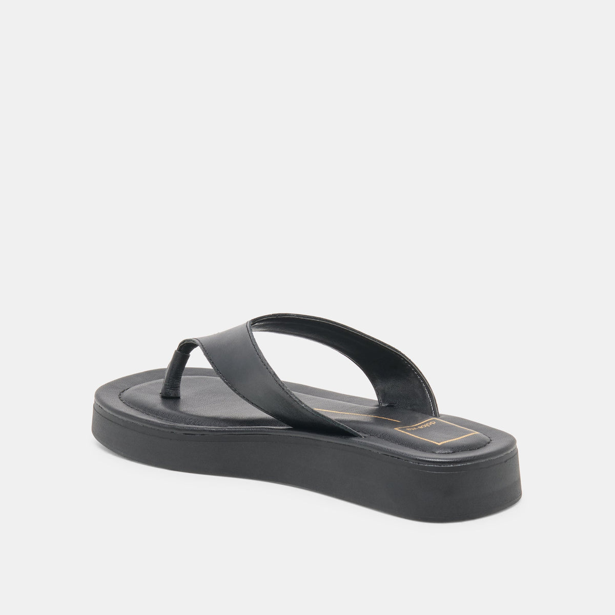BLAYZE Black Leather Platform Flip-Flop Sandals | Dolce Vita