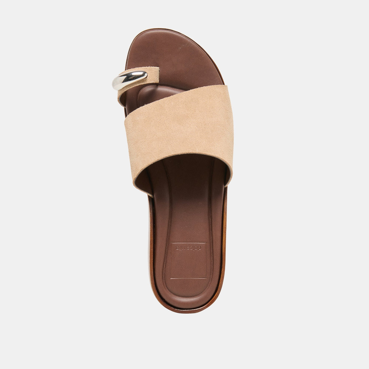 MOXY Sand Suede Metal Detail Open-Toe Sandals | Dolce Vita