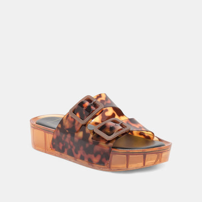 JULIO X Tortoise Vinyl Jelly Platform Sandals | Dolce Vita