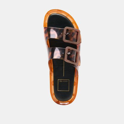 JULIO X Tortoise Vinyl Jelly Platform Sandals | Dolce Vita