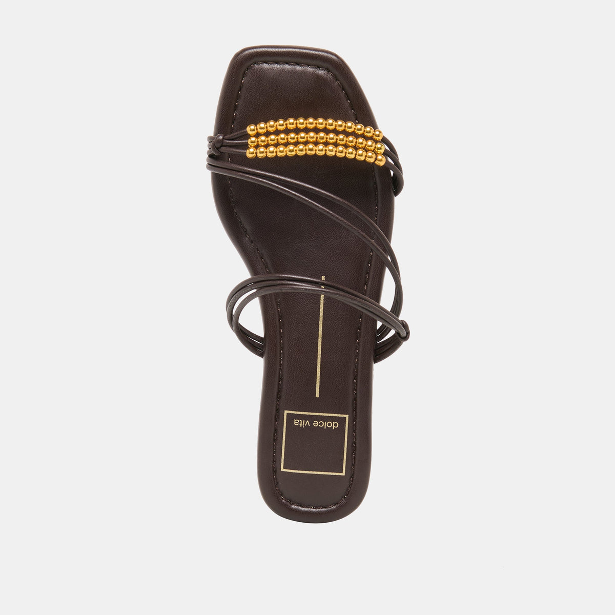 LYNDEE BEAD Espresso Stella Strappy Open-Toe Sandals | Dolce Vita