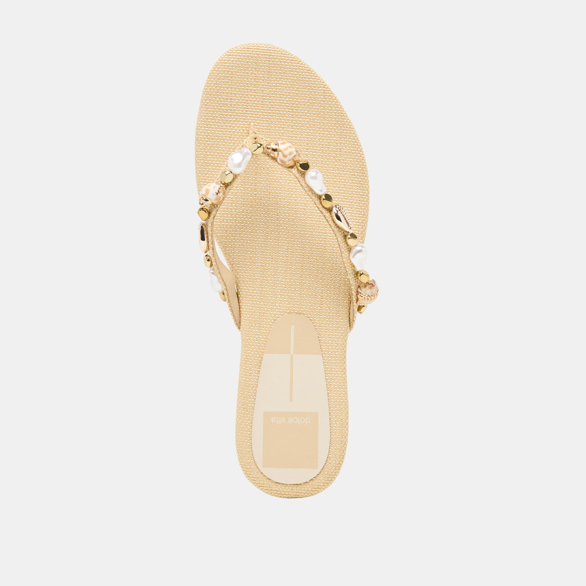 KYSHA Lt Natural Raffia Shell Flip-Flop Sandals | Dolce Vita