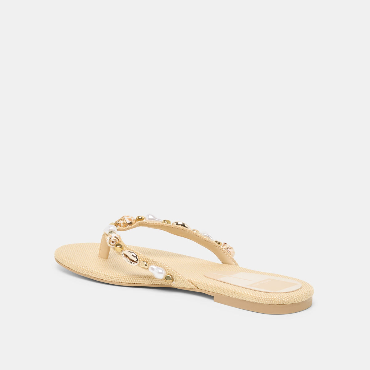 KYSHA Lt Natural Raffia Shell Flip-Flop Sandals | Dolce Vita
