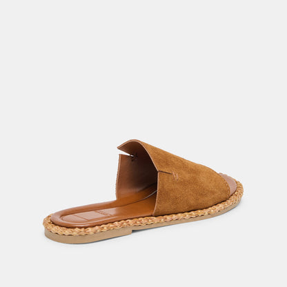 Ridge Chestnut Suede Sandals | Dolce Vita
