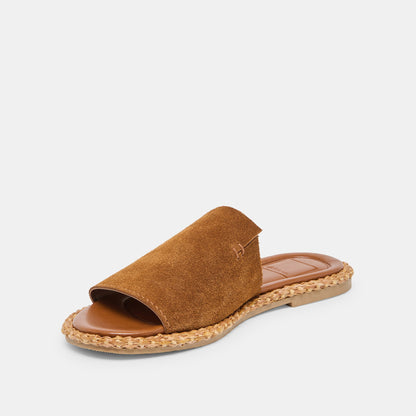 Ridge Chestnut Suede Sandals | Dolce Vita