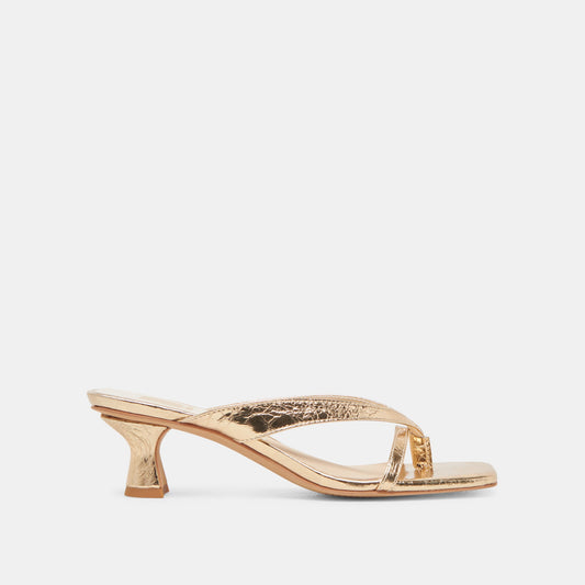 BREVEL HEELS GOLD DISTRESSED LEATHER
 – Dolce Vita | Dolce Vita
