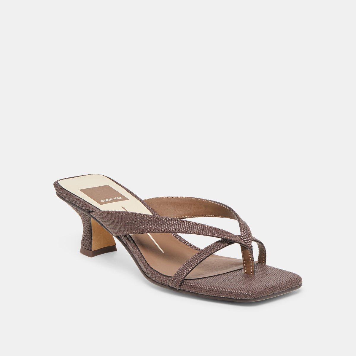 Brevel Chocolate Raffia Heels | Dolce Vita