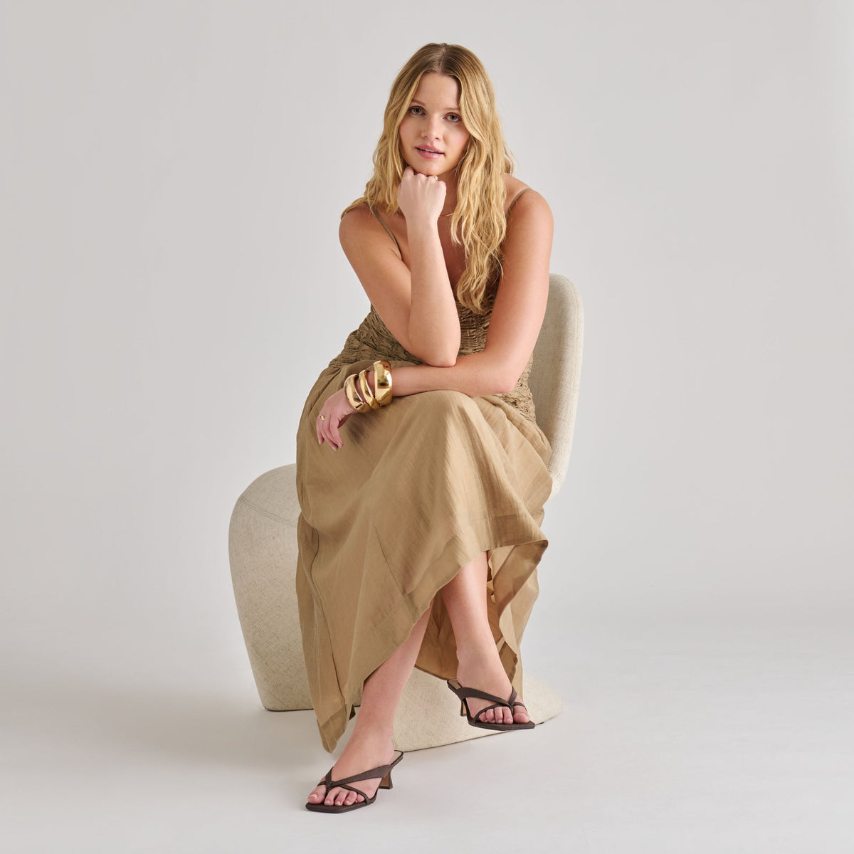 Brevel Chocolate Raffia Heels | Dolce Vita