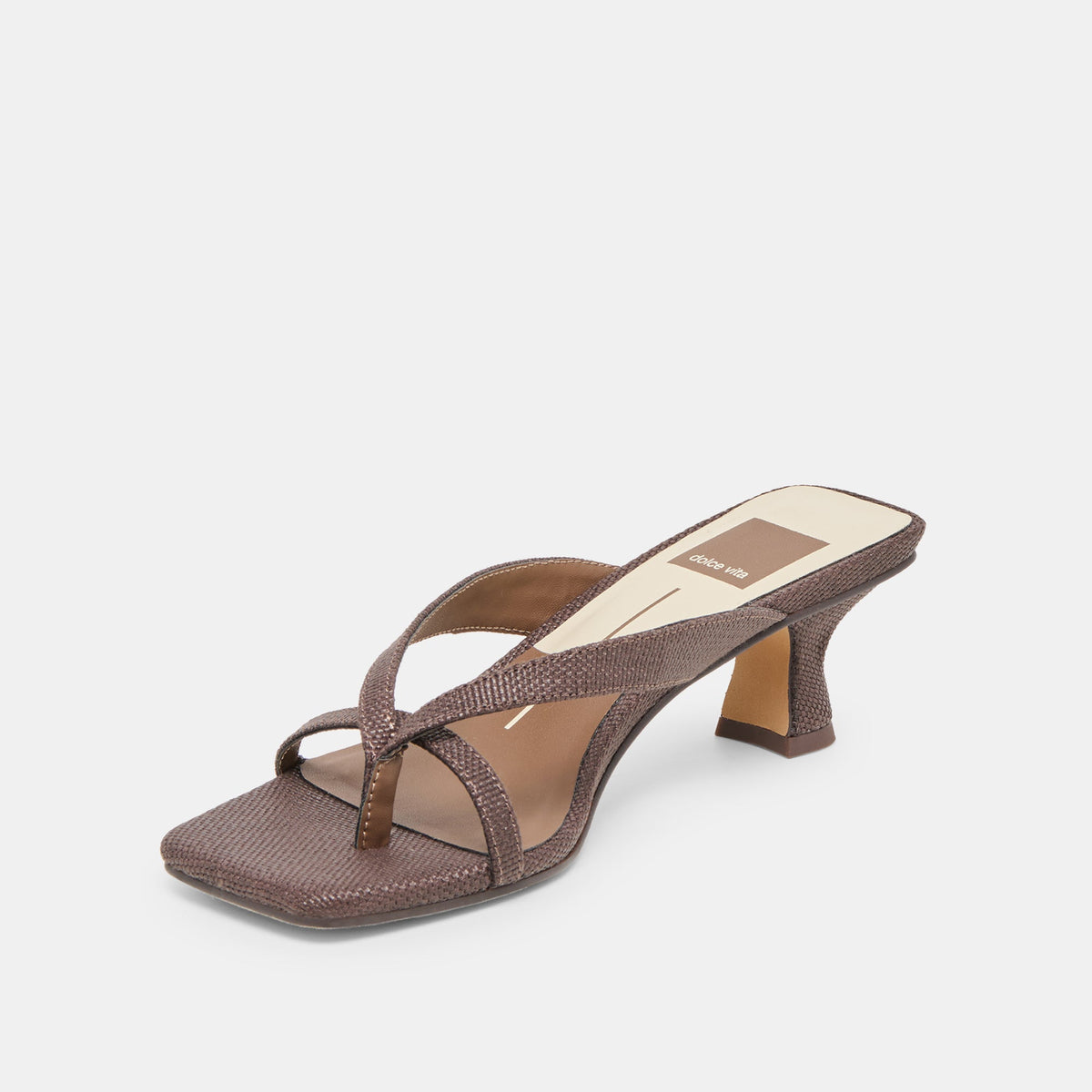 Brevel Chocolate Raffia Heels | Dolce Vita