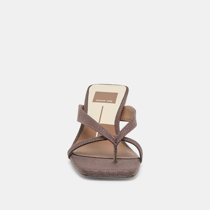 Brevel Chocolate Raffia Heels | Dolce Vita