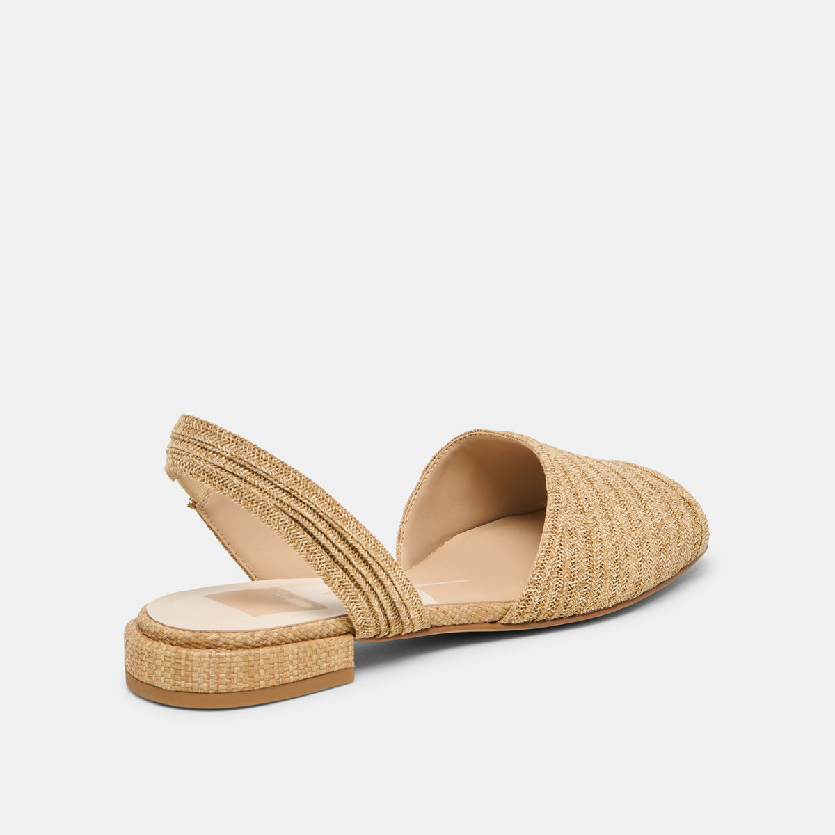MARZY Natural Raffia Slingback Peep-Toe Sandals | Dolce Vita