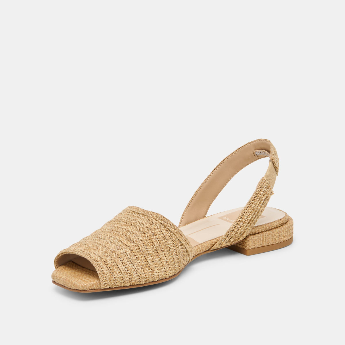 MARZY Natural Raffia Slingback Peep-Toe Sandals | Dolce Vita
