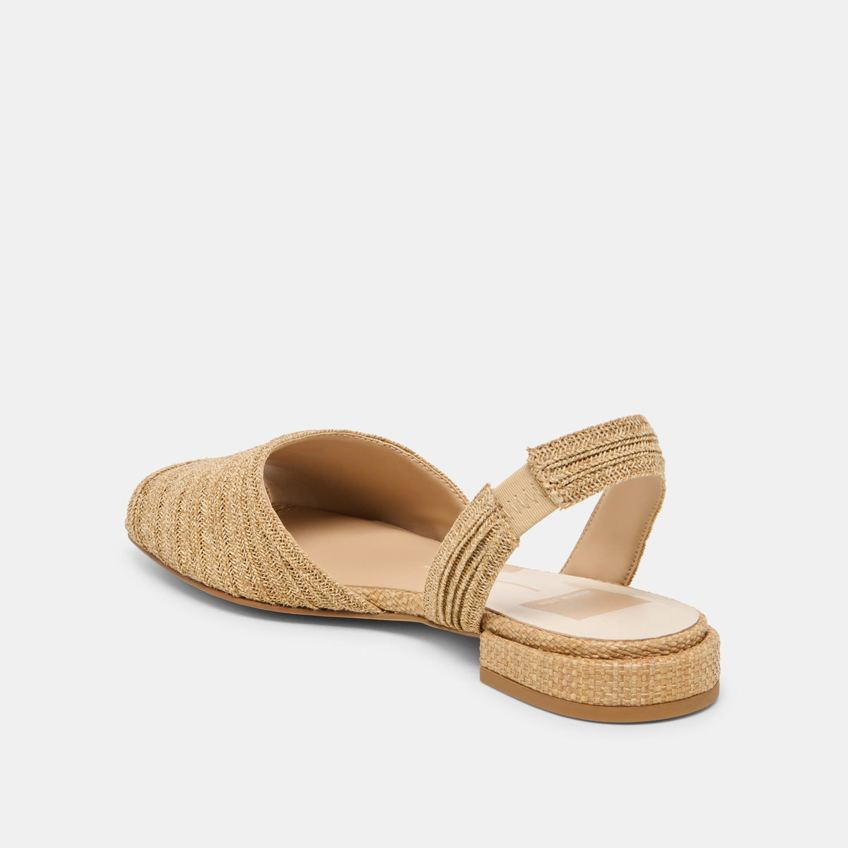 MARZY Natural Raffia Slingback Peep-Toe Sandals | Dolce Vita