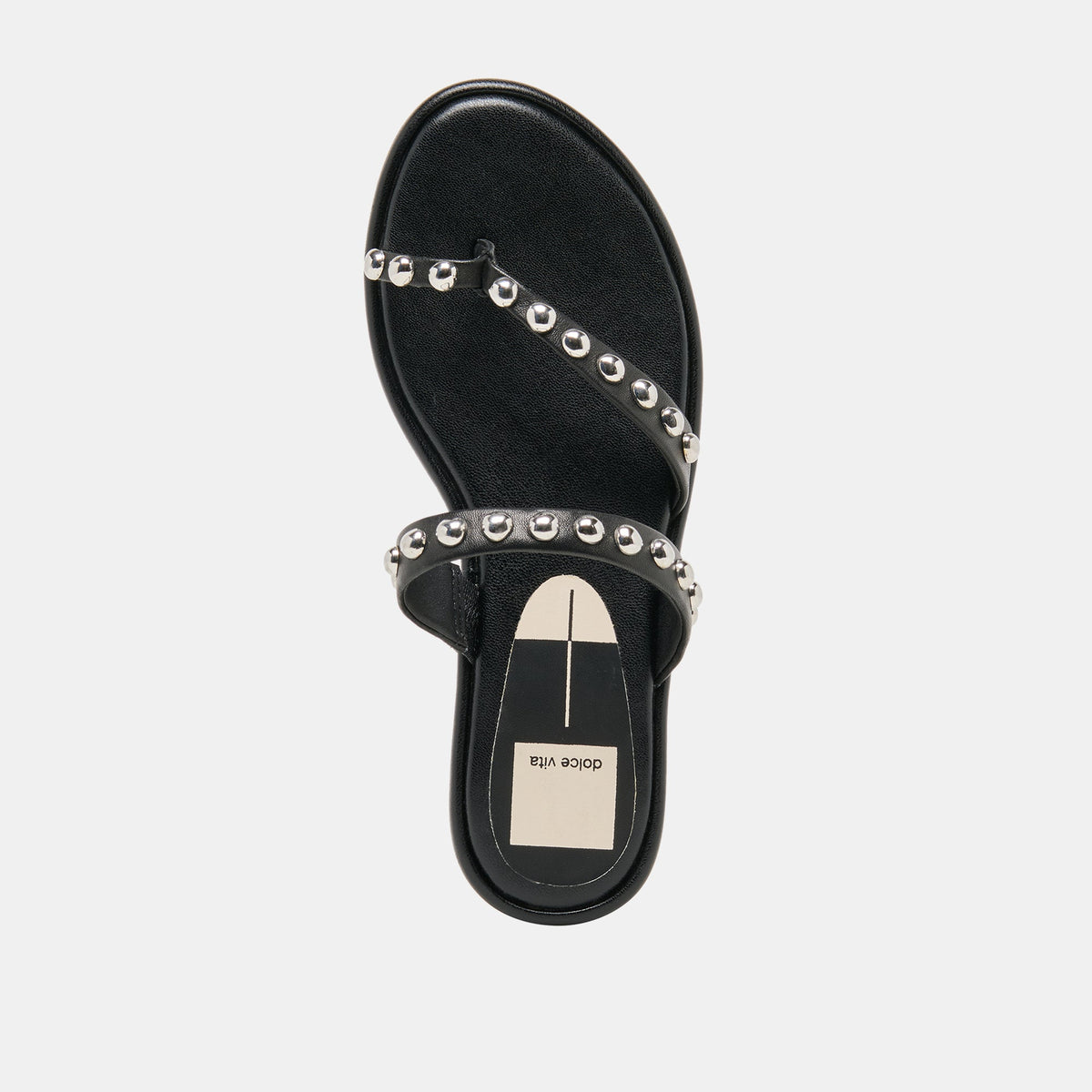 Amary Stud Black Leather Sandals | Dolce Vita
