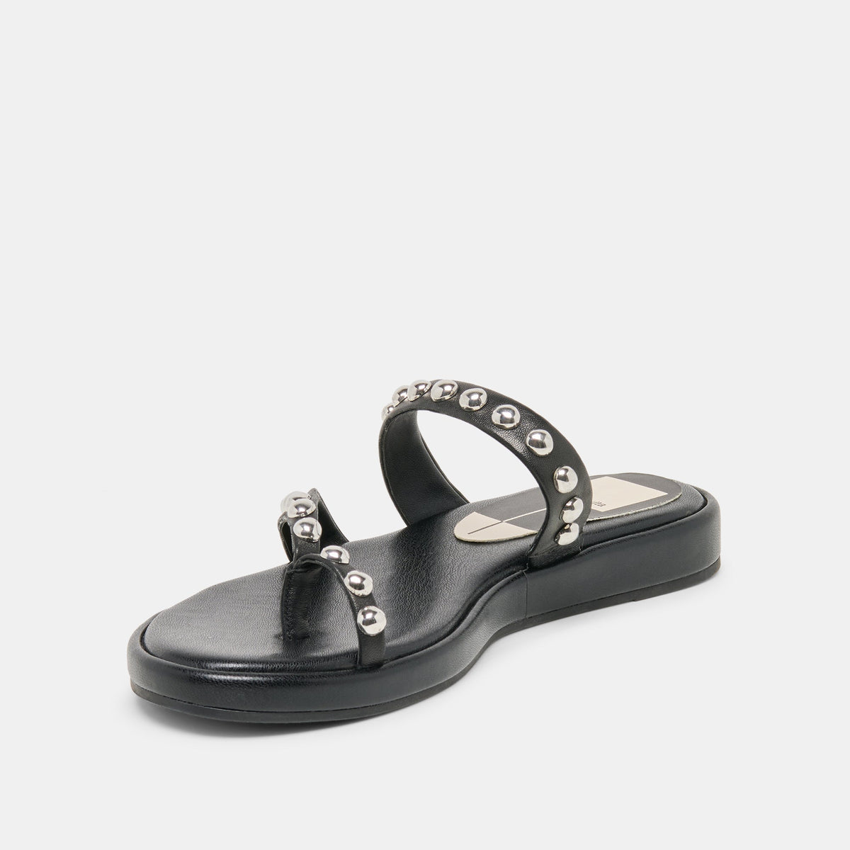 Amary Stud Black Leather Sandals | Dolce Vita