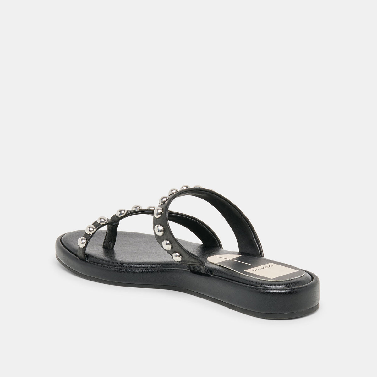 Amary Stud Black Leather Sandals | Dolce Vita