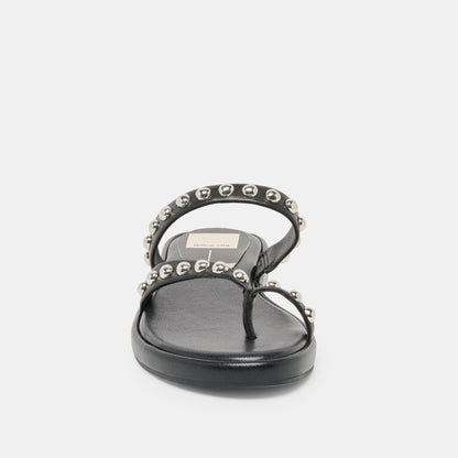 Amary Stud Black Leather Sandals | Dolce Vita