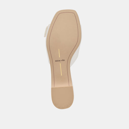 Edina True White Satin Sandals | Dolce Vita