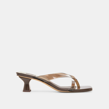 Brevel Vinyl Dk Brown Jelly Heels | Dolce Vita