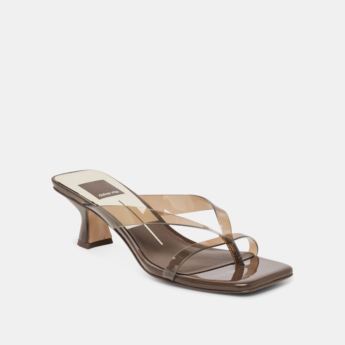 Brevel Vinyl Dk Brown Jelly Heels | Dolce Vita