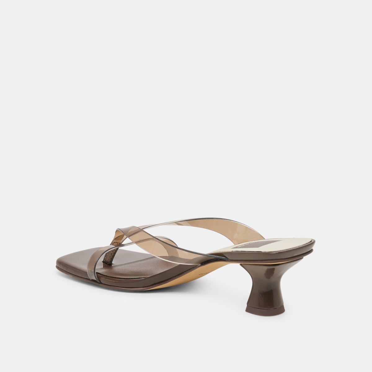Brevel Vinyl Dk Brown Jelly Heels | Dolce Vita