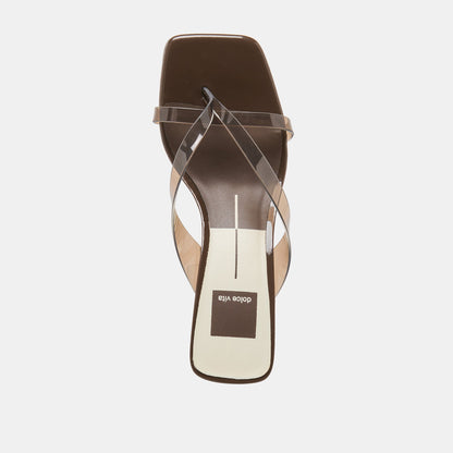 Brevel Vinyl Dk Brown Jelly Heels | Dolce Vita