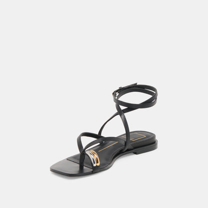 Tyrice Black Leather Sandals | Dolce Vita