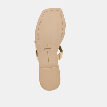 Tarina Gold Leather Sandals | Dolce Vita