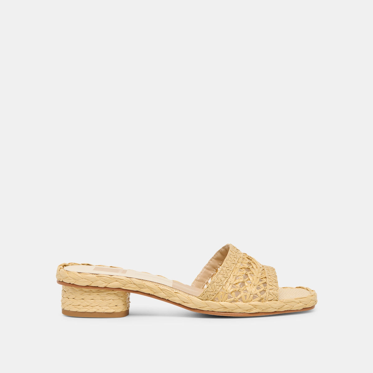 Dixi Wide Lt Natural Cross Hatch Raffia Sandals | Dolce Vita