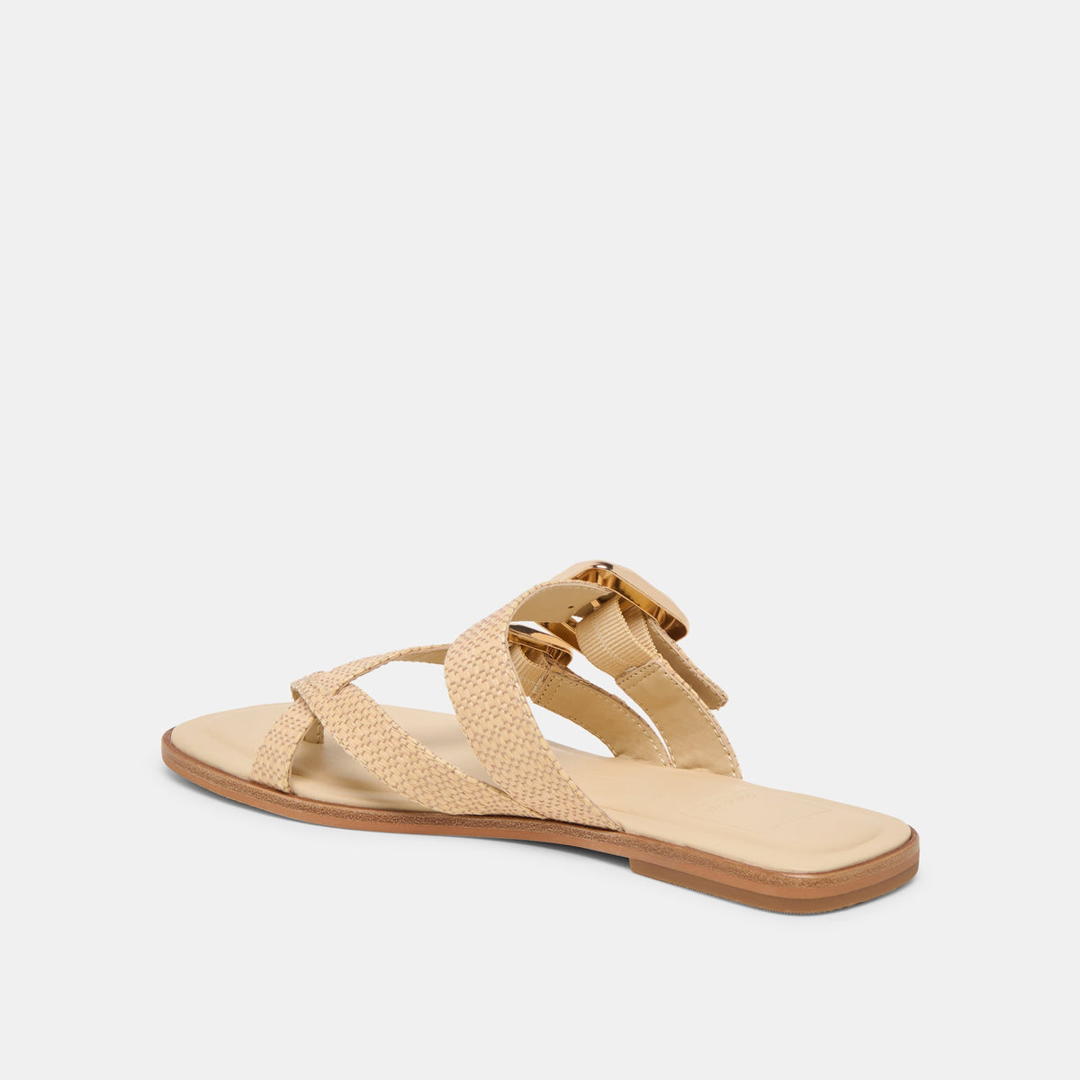 SHORE Sand Raffia Flip-Flop Buckled Sandals | Dolce Vita