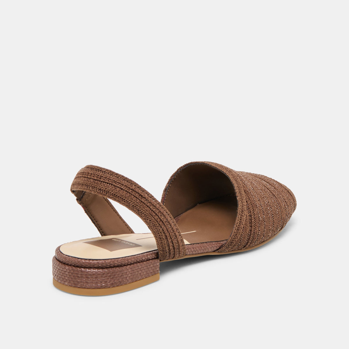 MARZY Cocoa Raffia Slingback Peep-Toe Sandals | Dolce Vita