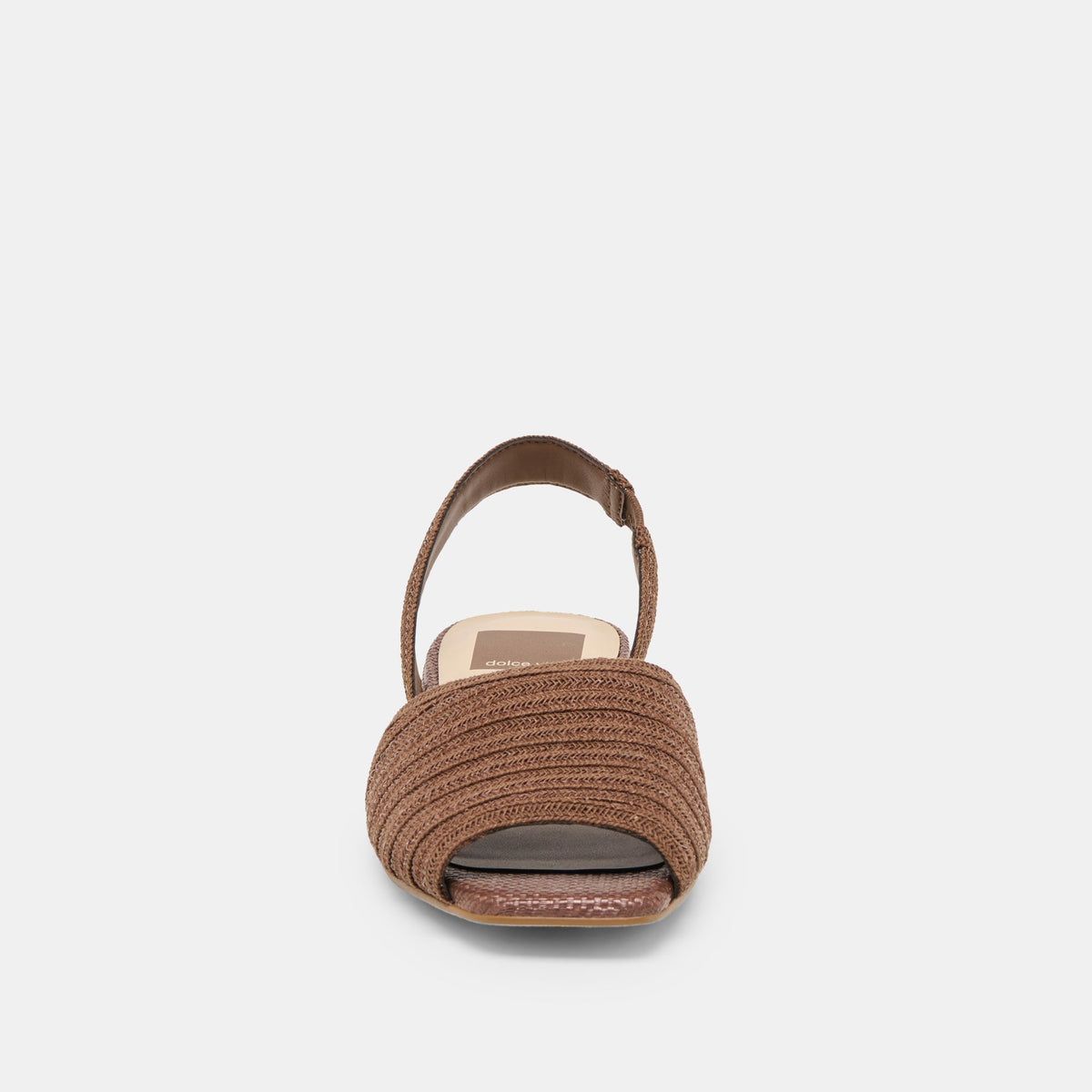 MARZY Cocoa Raffia Slingback Peep-Toe Sandals | Dolce Vita