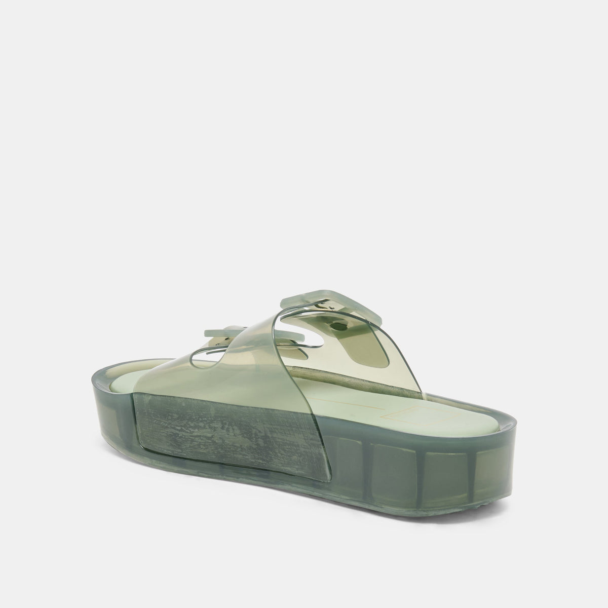 JULIO X Olive Vinyl Jelly Platform Sandals | Dolce Vita