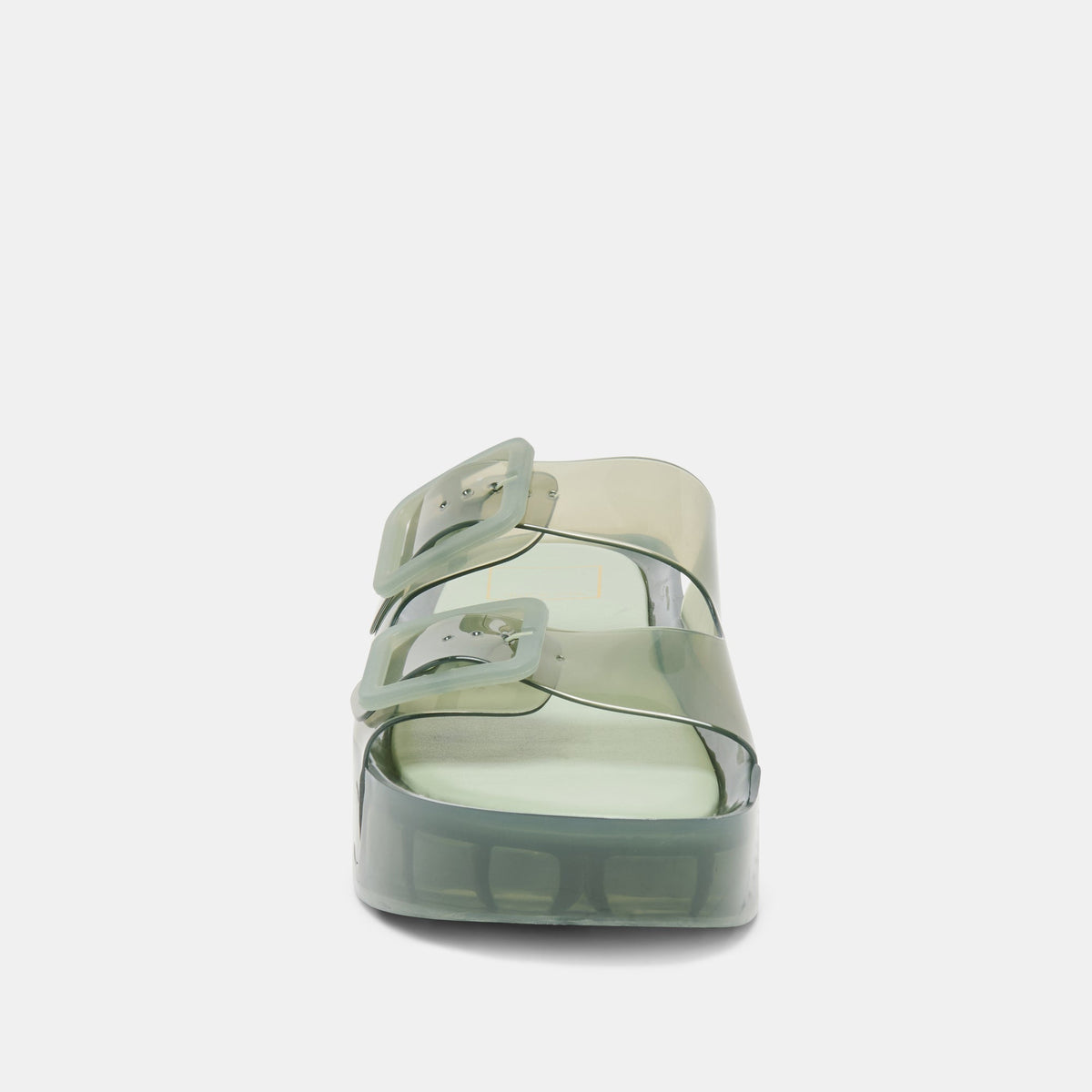 JULIO X Olive Vinyl Jelly Platform Sandals | Dolce Vita