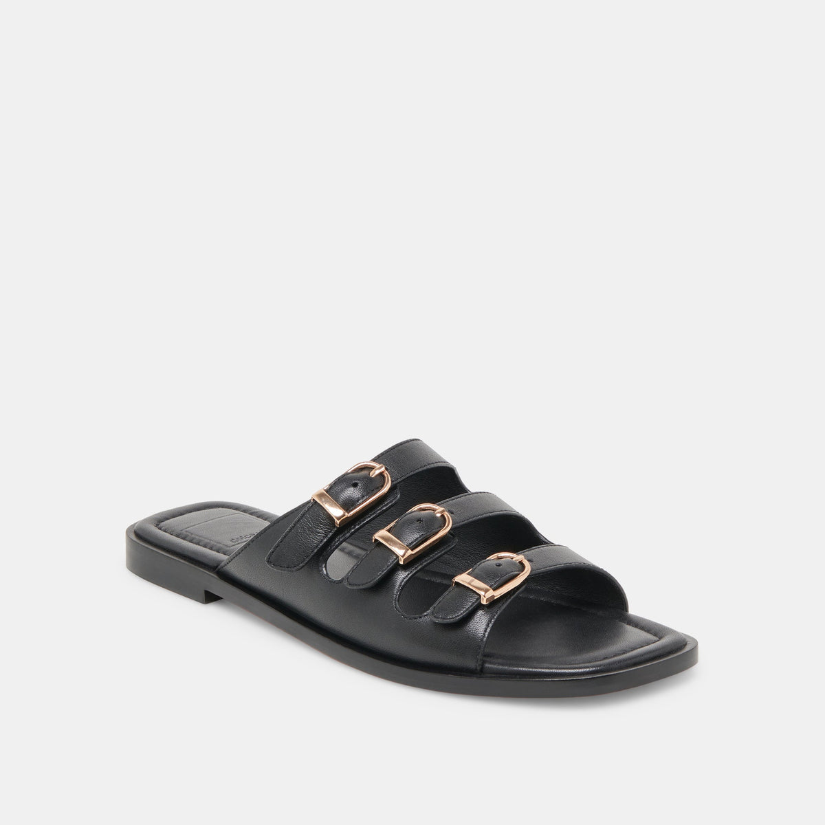 Fin Black Leather Sandals | Dolce Vita