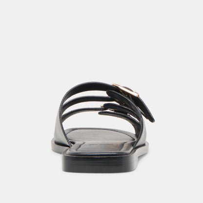 Fin Black Leather Sandals | Dolce Vita