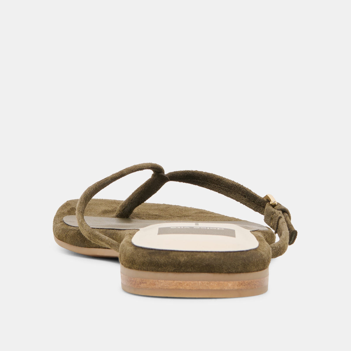 MALTA Dk Olive Suede Buckle Flip-Flop Sandals | Dolce Vita
