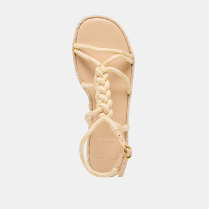 ELYANA Natural Multi Rope Raffia Strappy Sandals | Dolce Vita